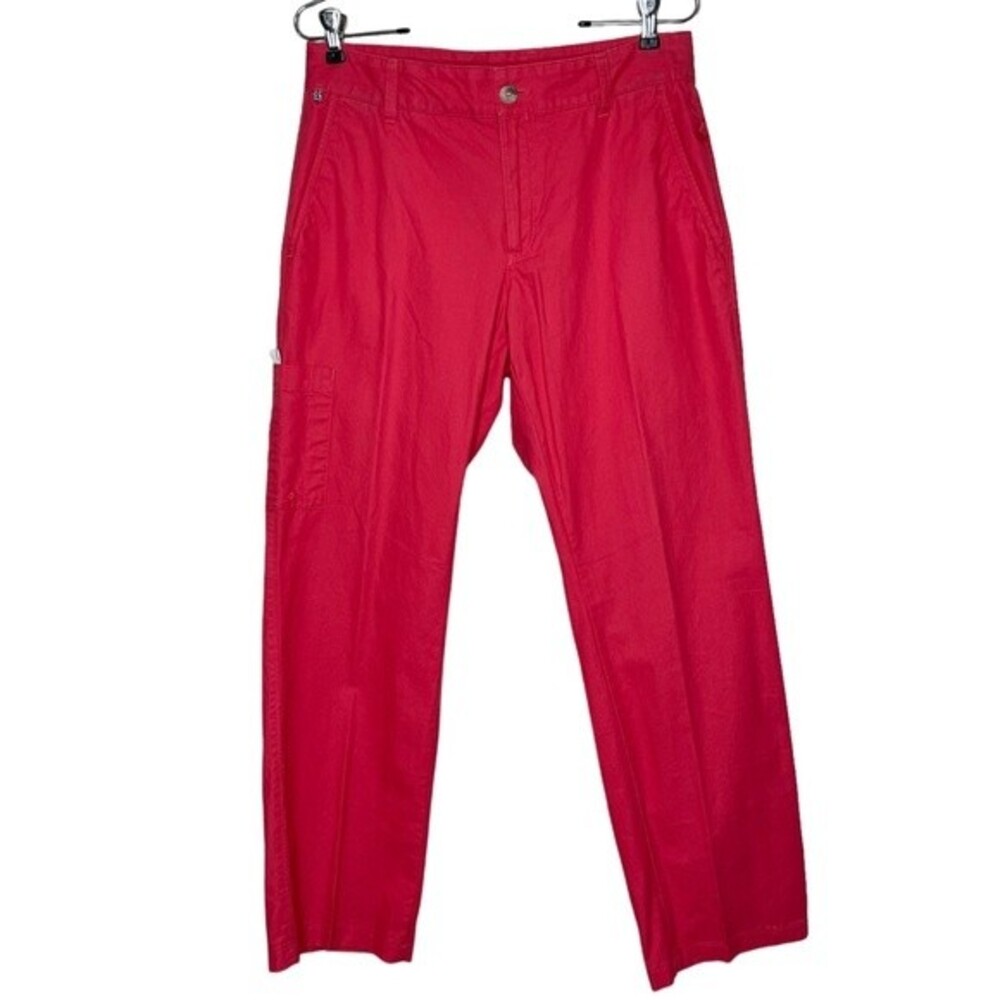 Columbia PFG Lightweight Cargo Pants High Visibility Cotton Salmon Pink 30W 29L